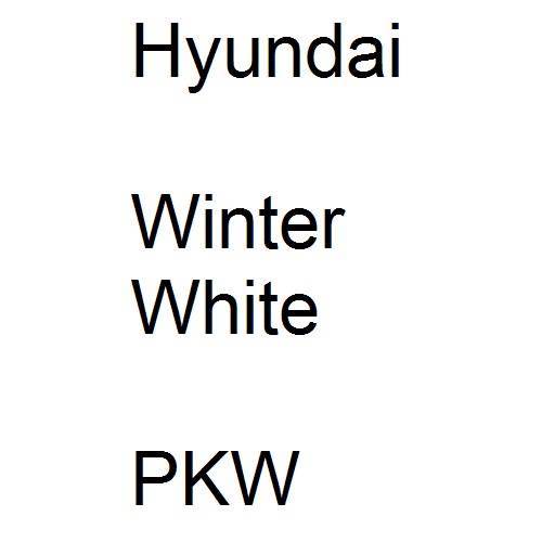 Hyundai, Winter White, PKW.